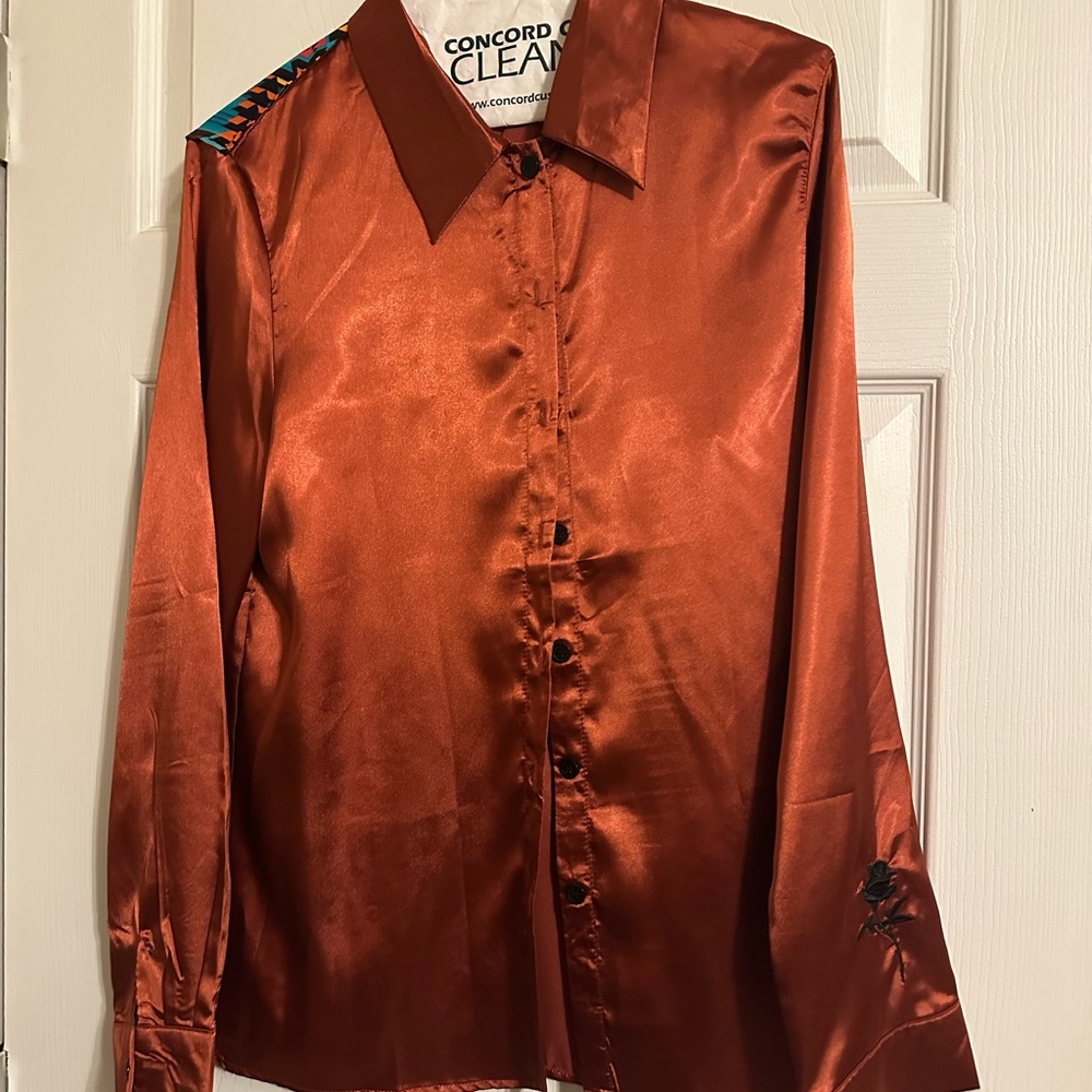 Sleek Copper Button Down Shirt